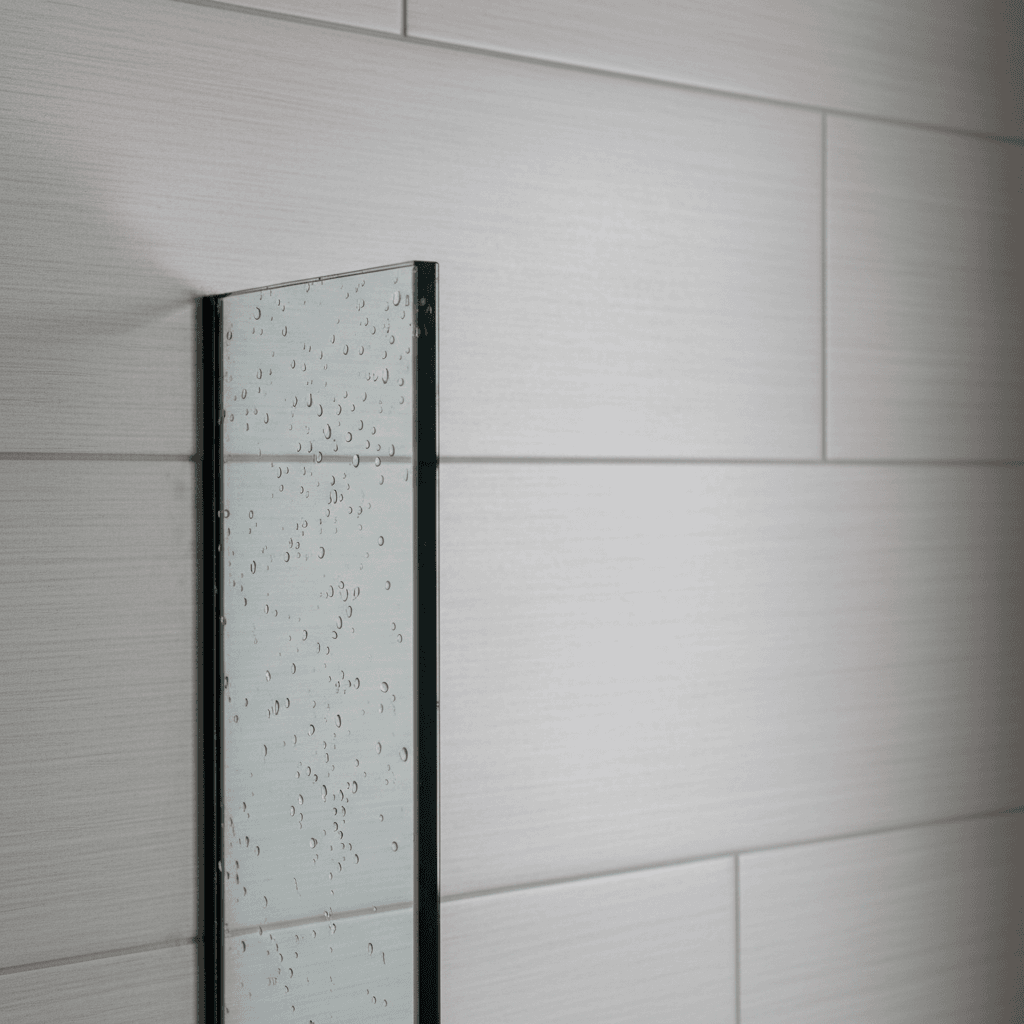Fixed shower panel detail