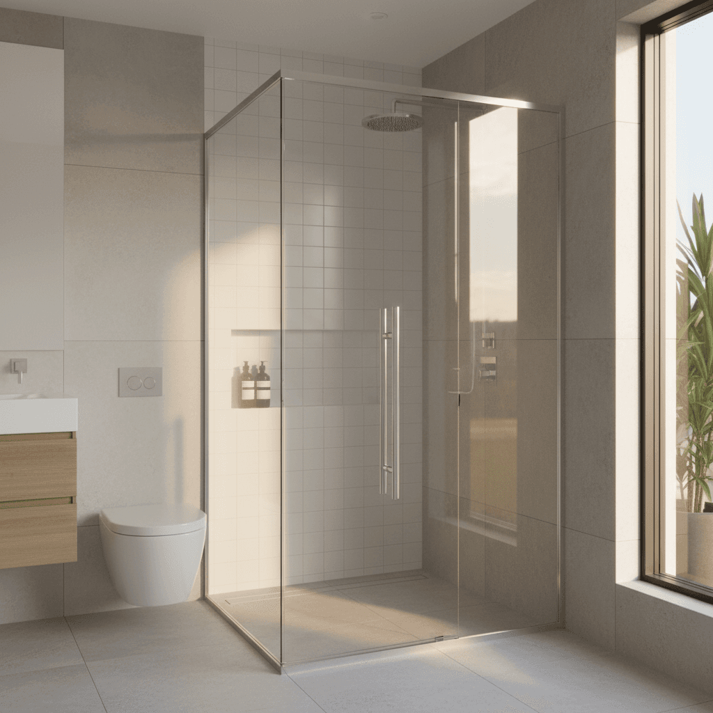 Semi-frameless shower screen installation