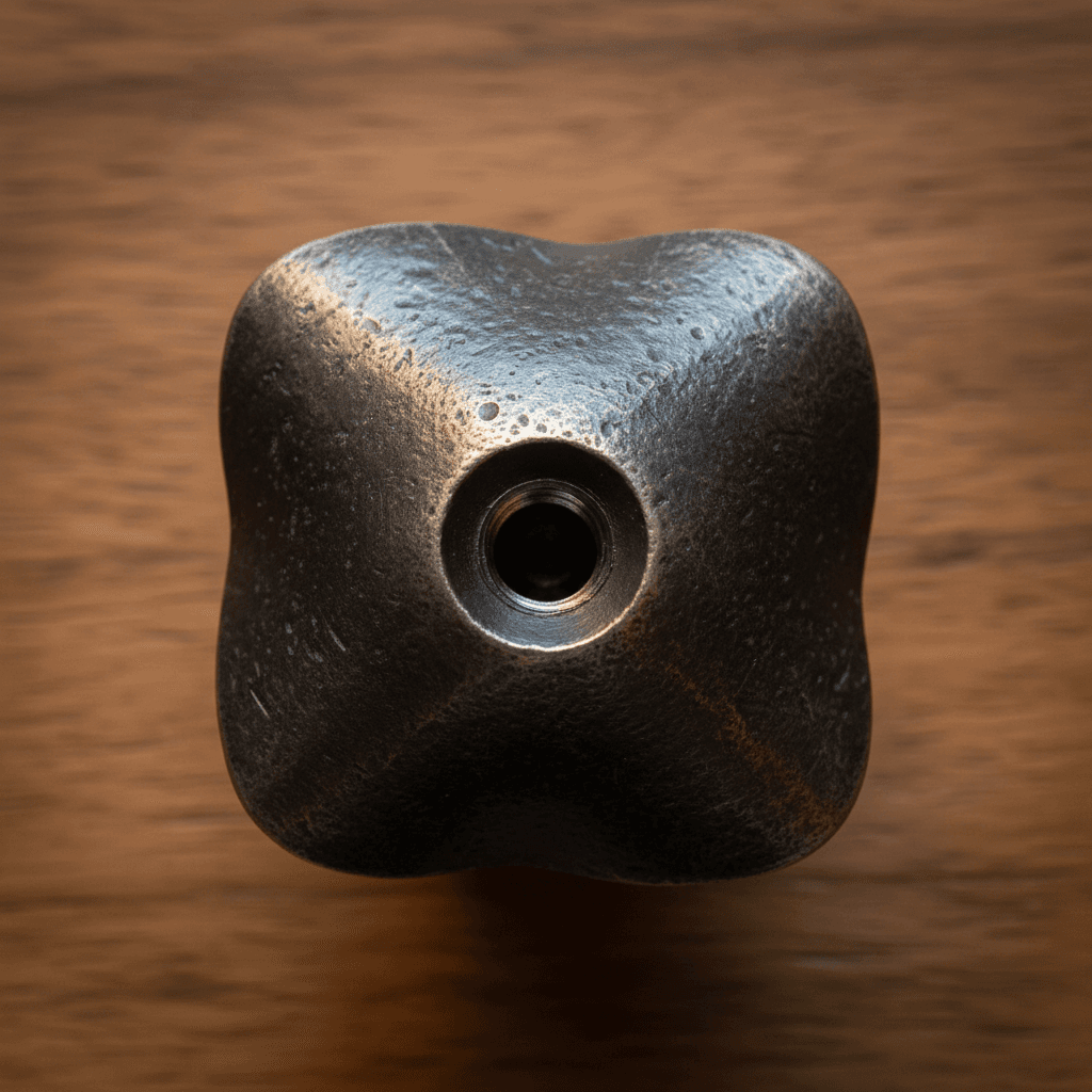 Close-up of premium custom robe hardware and finishes